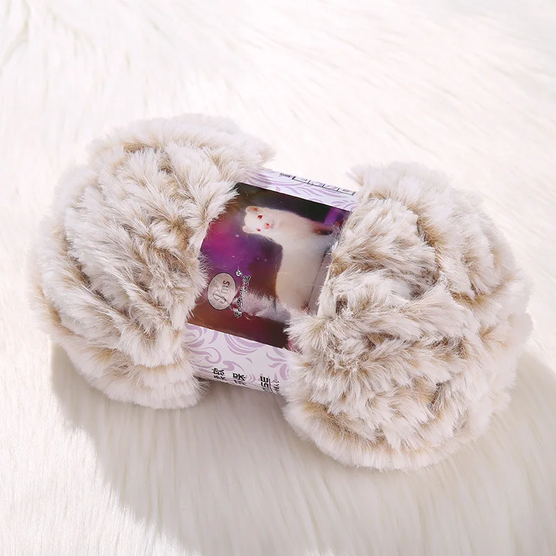 50g Faux Fur Line Wool Color Plush Knitting Yarn Fur Yarn DIY Sweaters Scarf Hat Fancy Crochet Hand Knitted Warm Mink Fur Yarn