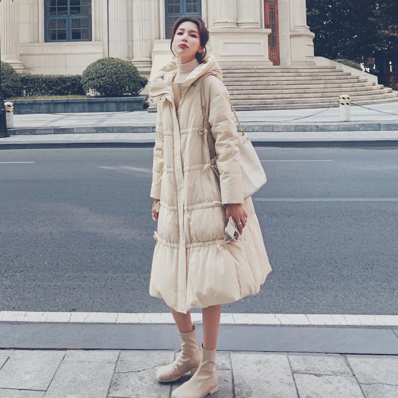 

Jacket Women Winter 2021 Hooded Long Black Coat Female Warm Parkas Women's Jackets Korean Style Casual Casaco Feminino Gxy159