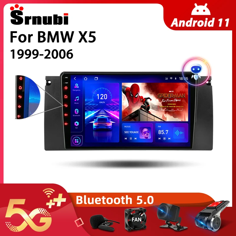 Srnubi Android 10 автомобильное радио для BMW X5 1999-2006 мультимедийный видеоплеер 2 Din 4G WIFI GPS