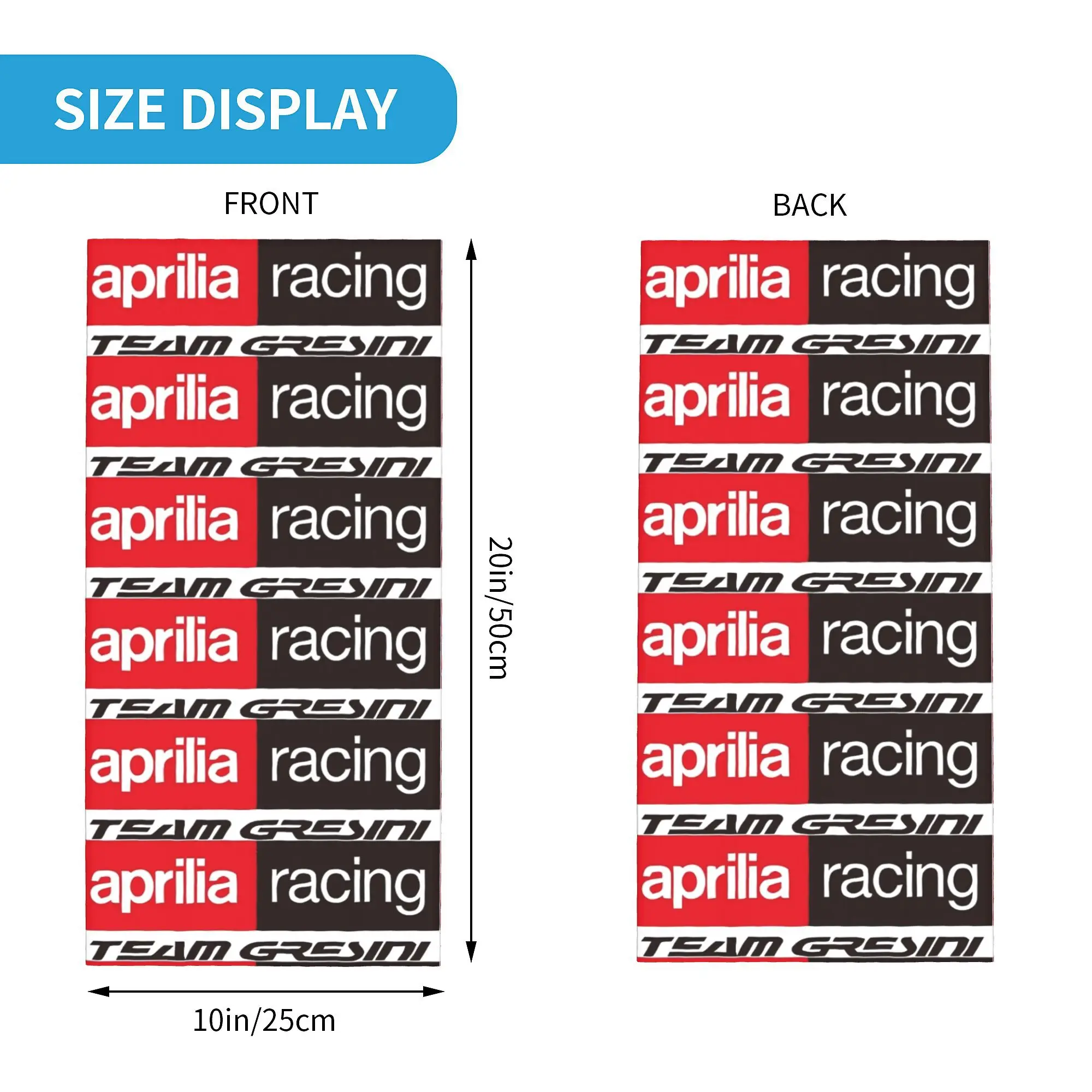 Фото Aprilia Racing Team Gresini Бандана на шею Мотоциклетный гоночный шарф Многофункциональная повязка на голову Спорт на открытом воздухе для мужчин и женщин №2