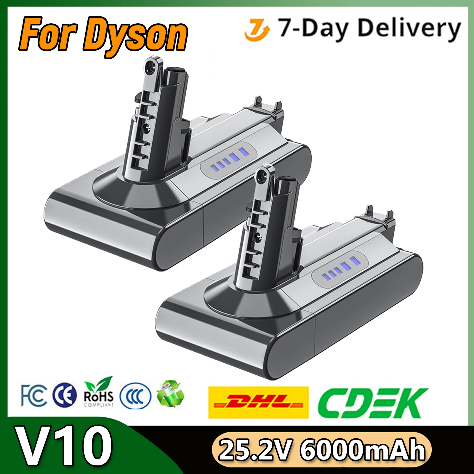 Сменный литий-ионный аккумулятор для Dyson V10 25 2 В 6000 мАч очиститель RH-10 SV12