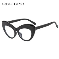 oec cpo new fashion cat eye eyewear women retro optical glasses frames 2022 clear lens glasses female eyeglasses