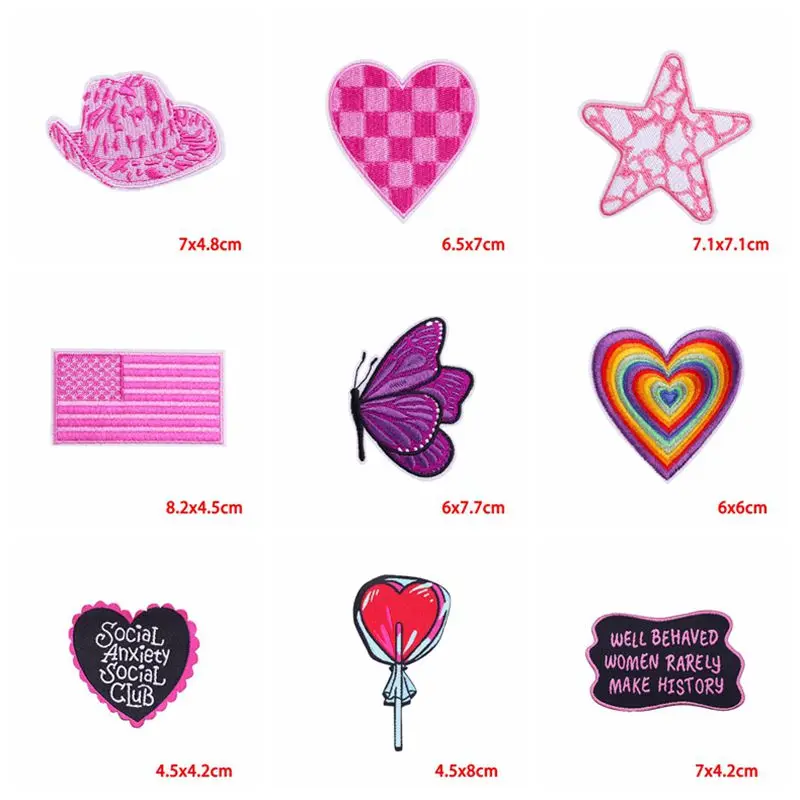 10 шт. термоклейкие нашивки для одежды с мультяшными буквами