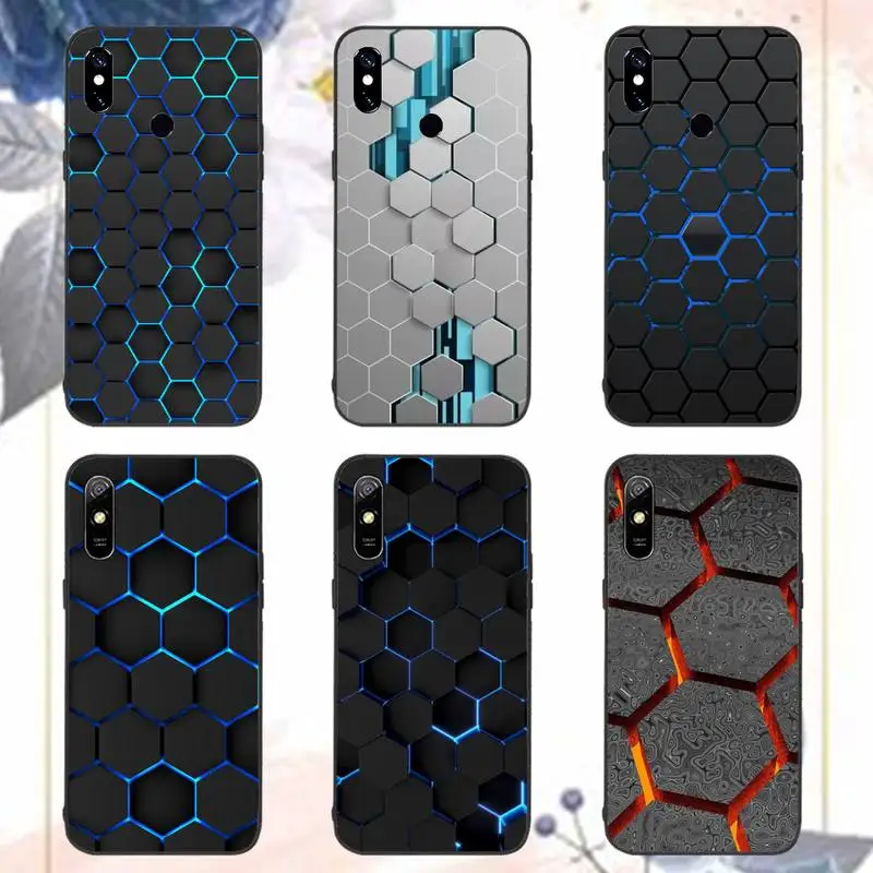 

Hexagonal lattice Phone Case For Xiaomi Redmi note 7 8 9 11 i t s 10 A poco f3 x3 pro lite funda shell coque cover