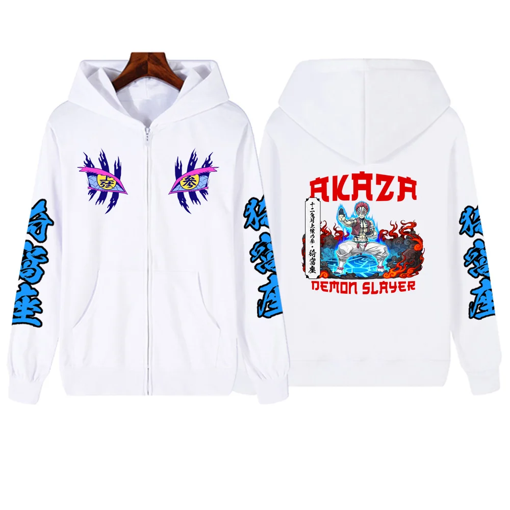 

Demon Slayer Hoodie Akaza Anime Print Hoodie Anime Style Autumn Harajuku Style