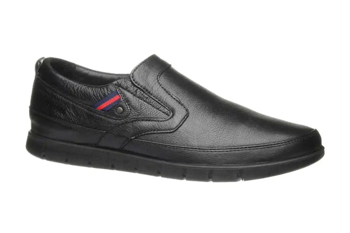 

Scooter-Genuine Leather Black Male Step-in Classic Shoes M5193FS