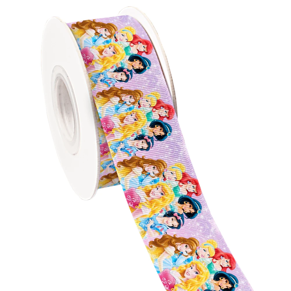 

Красивая лента Disney с принтом серия принцесс Disney корсажная лента для бантов Сделай Сам материалы ручной работы 10 ярдов