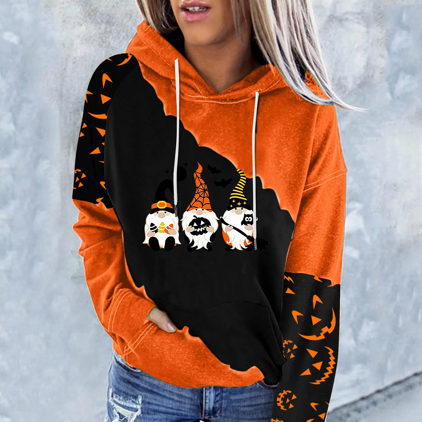 

Hooded Sweatshirt Womens Women's Sweatshirts For Womens Halloween Pumpkin Printing Hoodies Fall Fashion Long Sleeve Girl 13