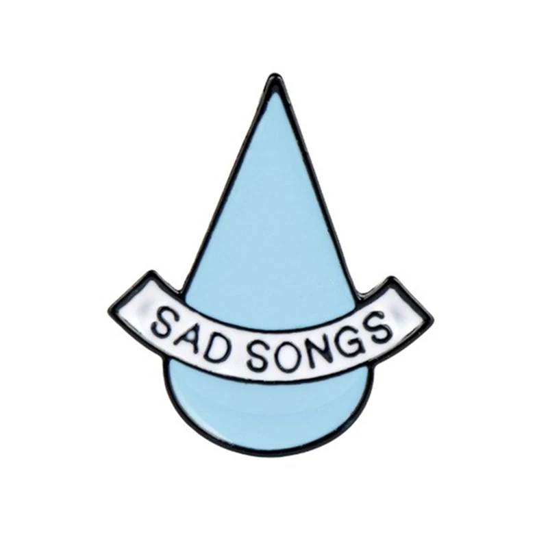 

Blue Water Drops Tears Sad Songs Brooch Metal Badge Lapel Pin Jacket Jeans Fashion Jewelry Accessories Gift