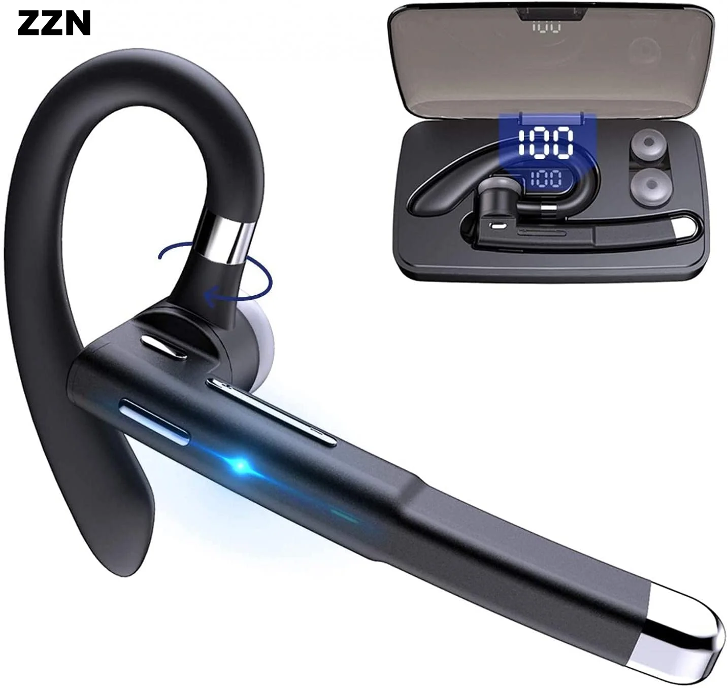

ZZN Business Earphones Bluetooth 5.2 Hands Free Wireless Headphones With Dual Mic Headset Handsfree Noise Cancelling Earbuds New
