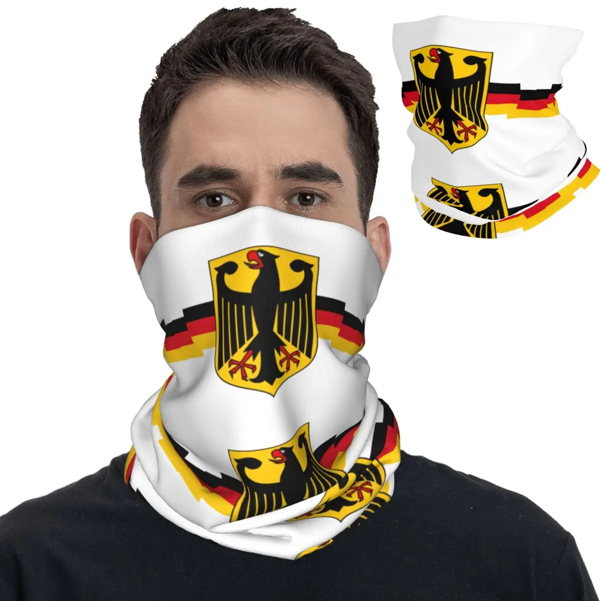 Германский Орел On Shield с немецким флагом лента бандана шейный чехол маска принтом