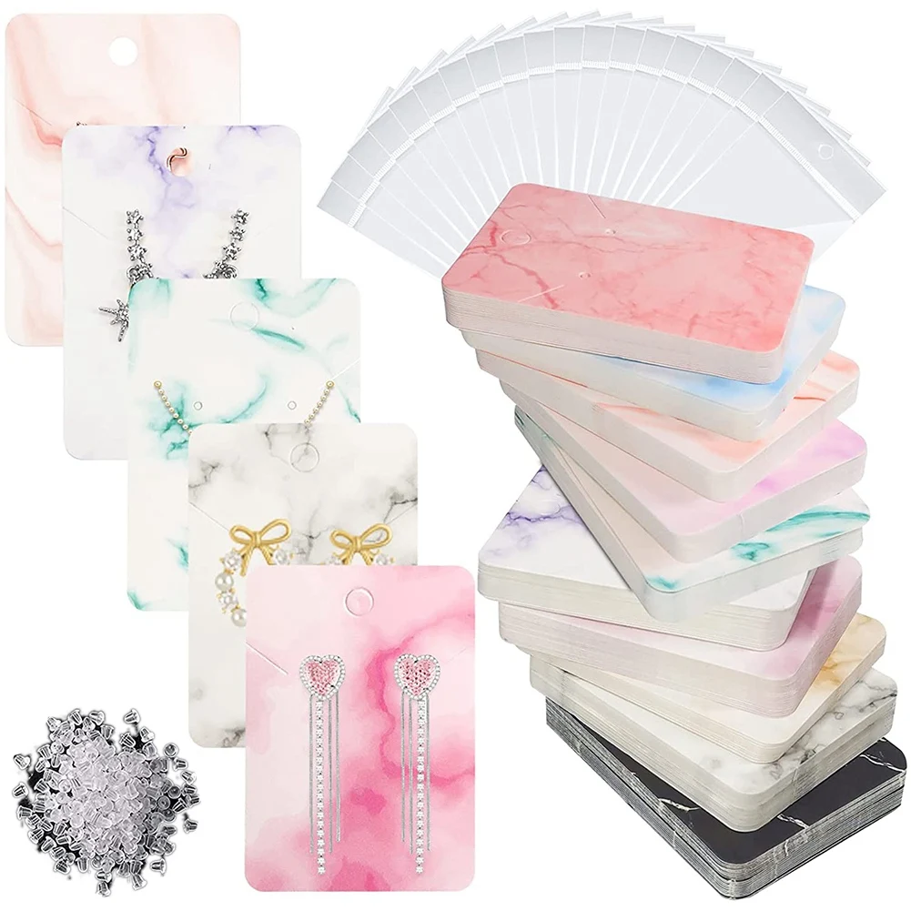 

Earring Display Cards,900 Pack Marble Jewelry Display Cards with Bags for Earring and Necklace,Earring Holders Cardboard