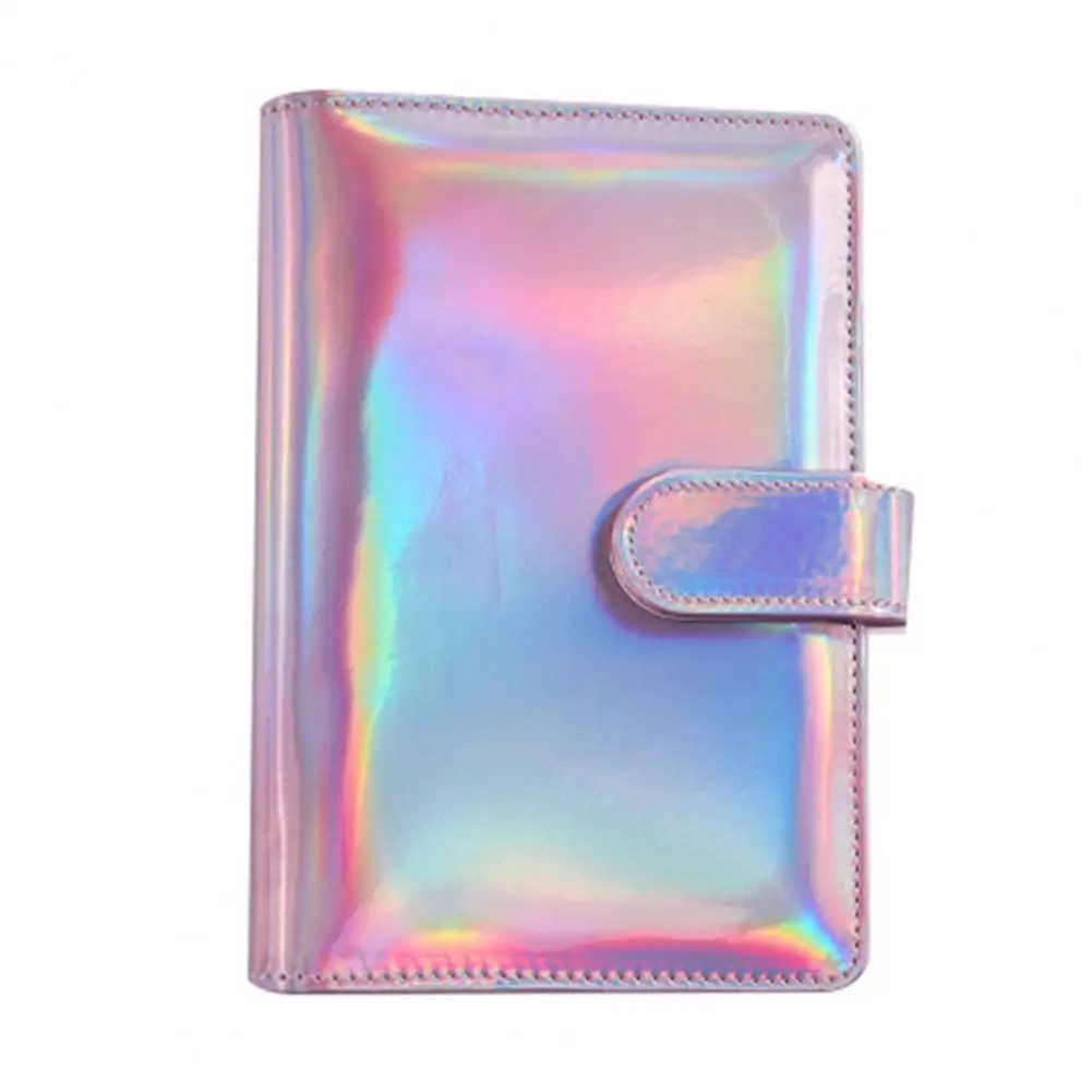 

Wear-resistant Magnetic Buckle INS A6 6-Hole Binder Faux Leather Lasers Loose Leaf Cover for Gift