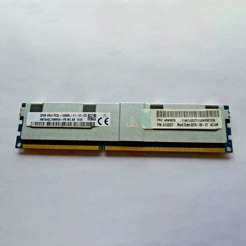 1 шт. для IBM RAM X3690 X5 X3750 M4 46W0678 46W0676 47J0227 Серверная память 32 ГБ 4Rx4 12800L DDR3 1600