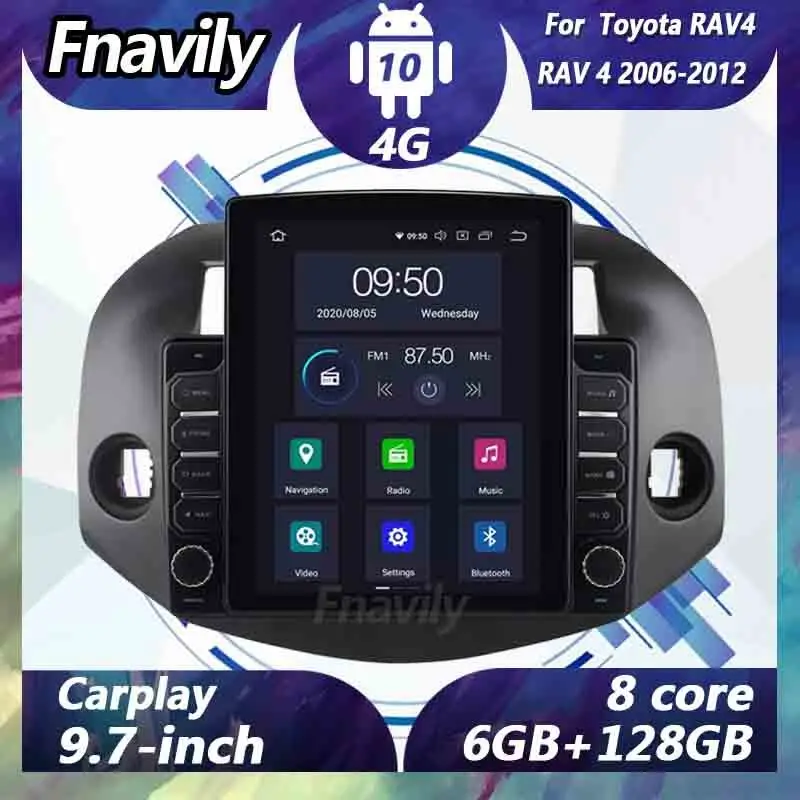 

Fnavily 9.7" Android 10 car radio For Toyota RAV4 RAV 4 video navigation dvd player car stereos audio GPS DSP BT WIFI 2006-2012