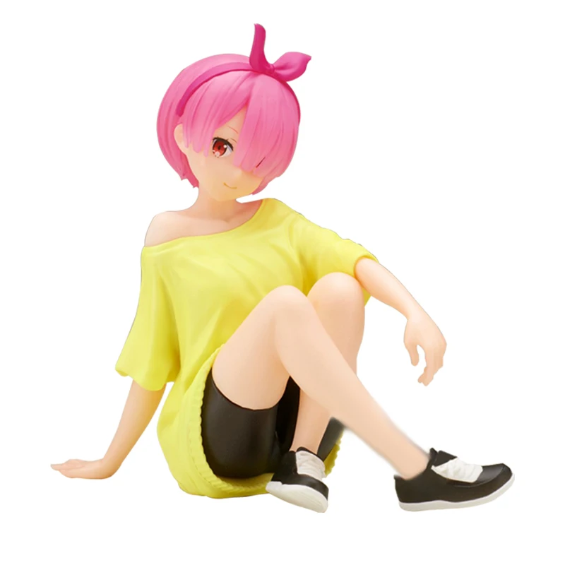 

14CM Anime Figure Ram Gym Clothes Rem Leisure Time RE: Zero-Starting Life in Another World Sportswear Model Toys Action Figure