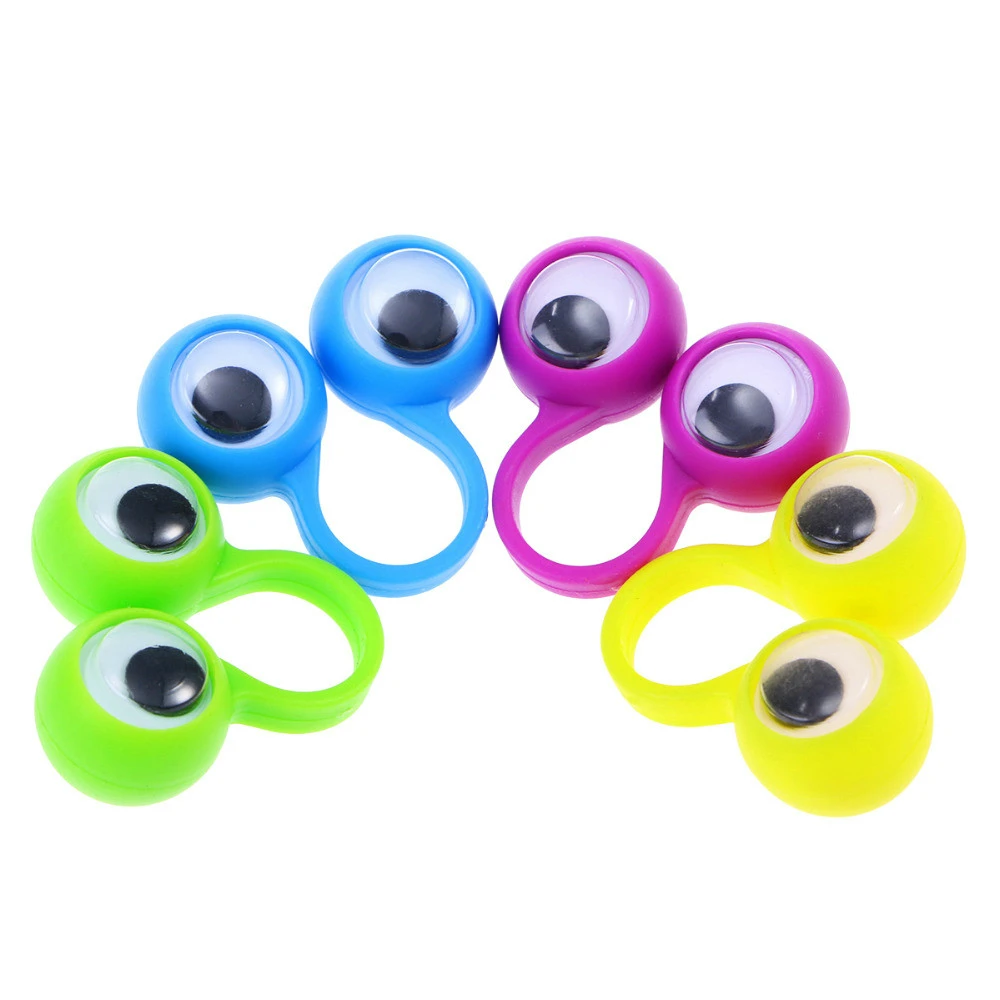 

Active Wiggle Eyes Finger Alien Creature Spies Puppe Plastic Rings Birthday Party Gift Practical Jokes Sensory Toys for Children