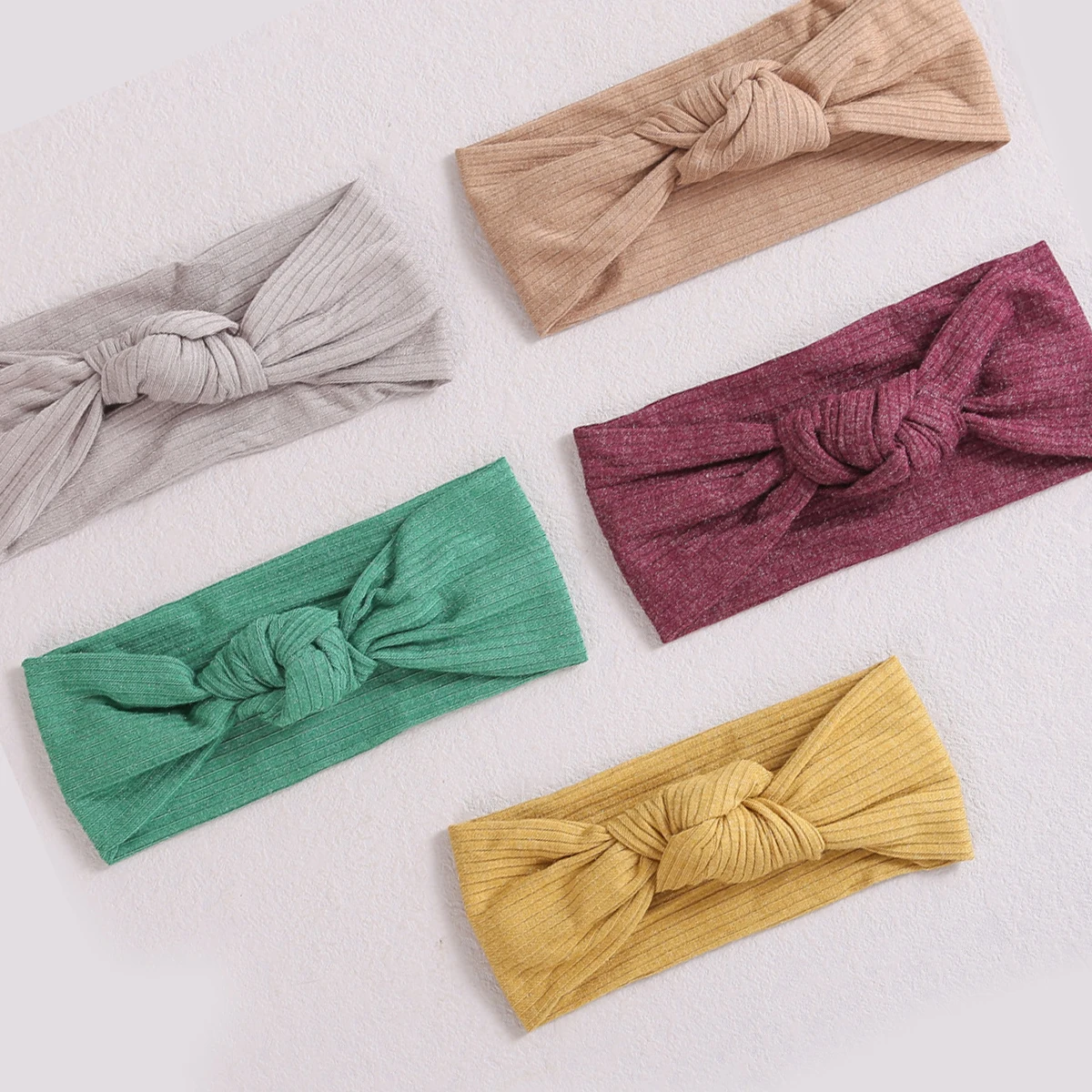 

Вязаная повязка на голову с узлом для маленьких девочек, Регулируемый мягкий тюрбан, повязка на голову, тюрбаны для маленьких девочек, эластичная повязка на голову