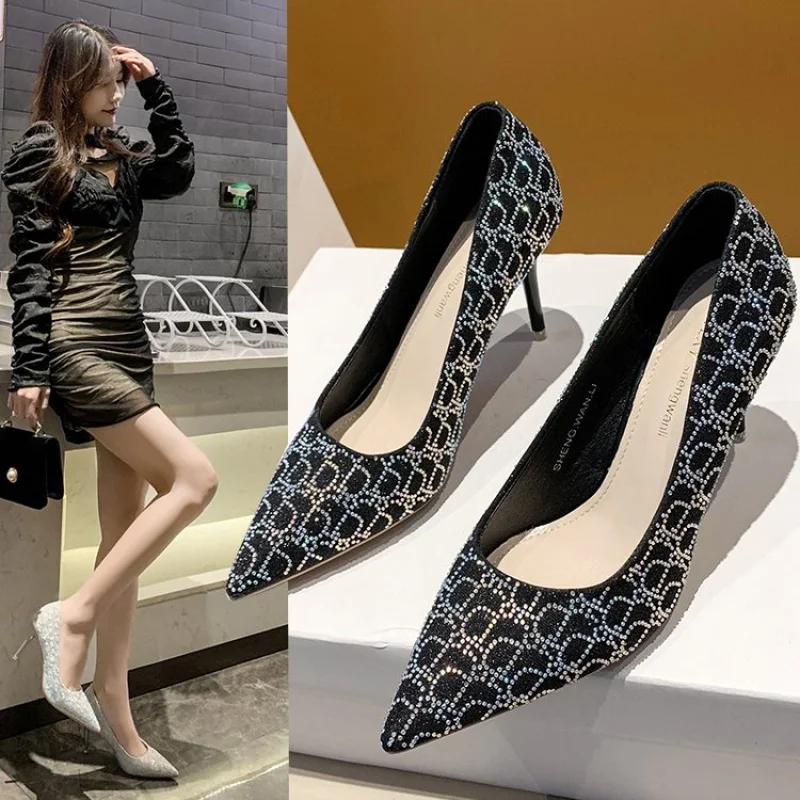

New Women's High Heels Pointed Stiletto Heels Women's Pumps Fashion Sexy Shoes Item No.：Sheng Wanli&999-2