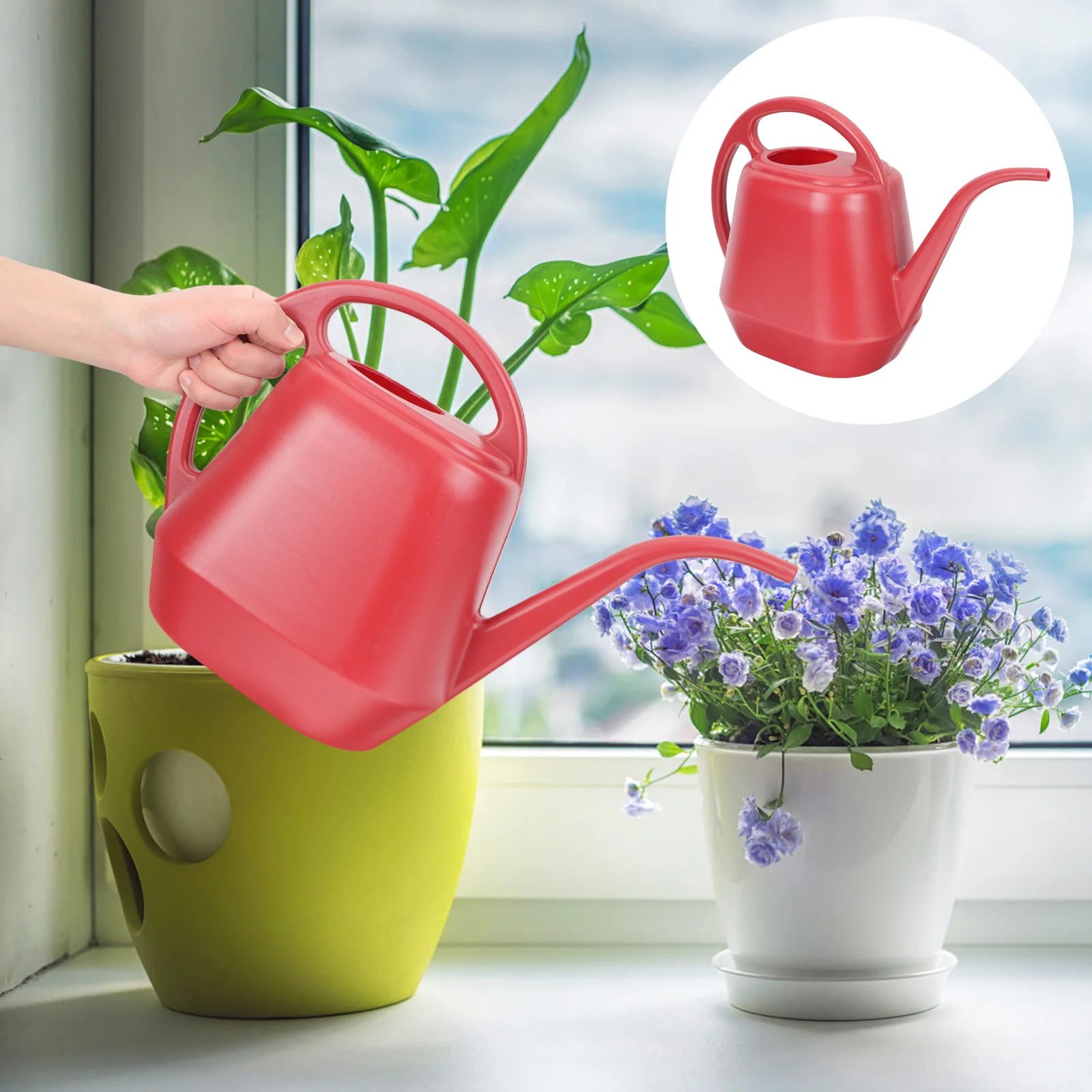 

Spout Watering Can Gardening Kettle Tool Flower Food Supply Sprinkler Plastic Pot Large Capacity Handle