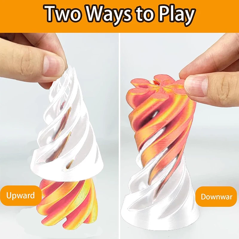 3D печатная игрушка-спиральный конус игрушка-непоседа невозможная пирамида
