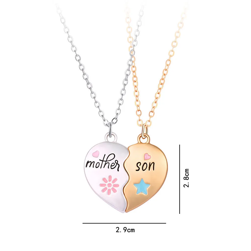 Luoluo &amp Baby Ожерелье С Буквами В Форме Сердца Набор Из 2-х Модных Украшений