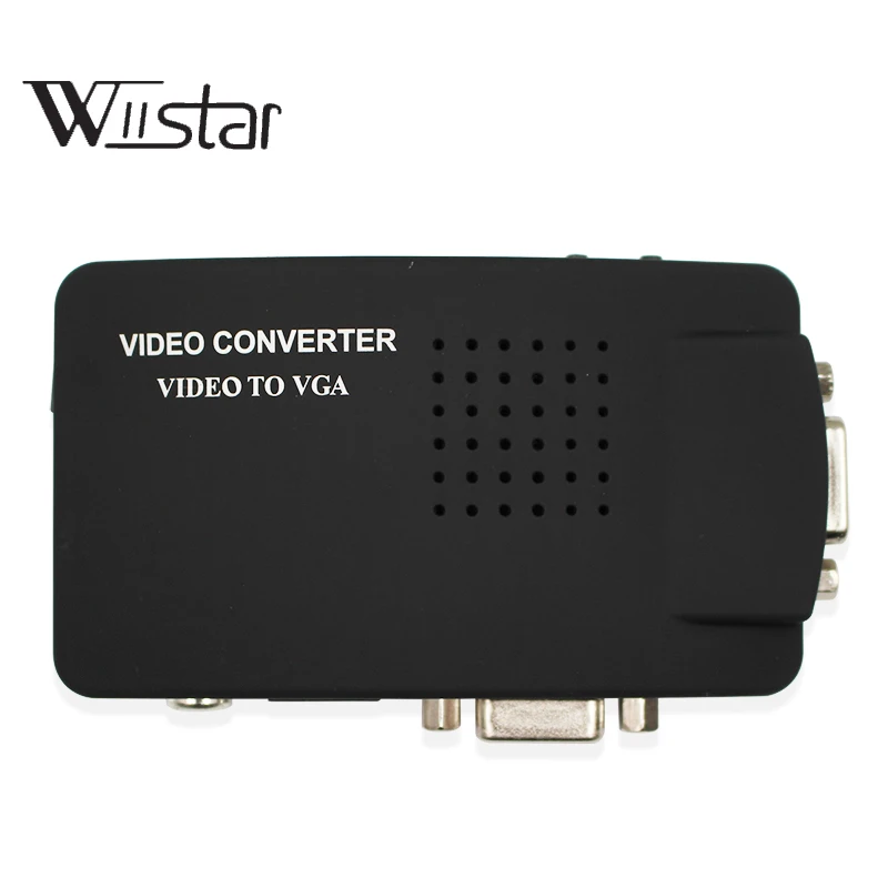 Video to VGA Converter with S-Video AV In Out Switch Mini Box for PC Laptop LCD TV Monitor CCTV Camera DVD Player | Безопасность и