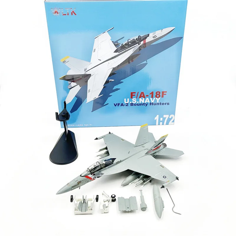 Фото Масштабная модель американского истребителя F/A‑18F Super Hornet VFA‑2, масштаб 1:72, из литого металла, коллекционная модель военного самолета, подарок. №4