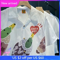 2022ss human made shirt duck head flying goose animal pattern loose short sleeve shirt