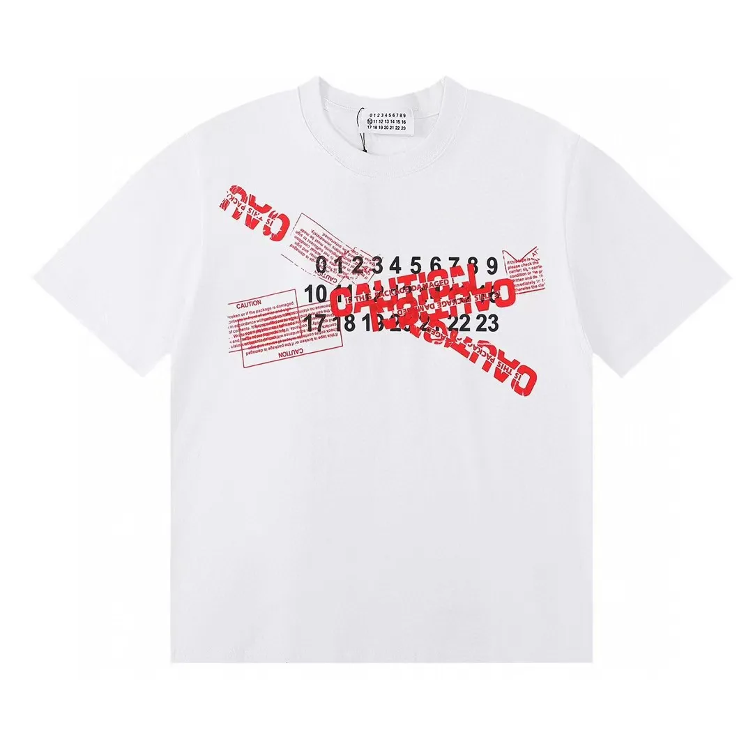 

Luxury Margiela T-shirts Women's Men's Couple Summer 23FW New MM6 Stamp Letters Printing Oversized Short Sleeve Harajuku Unisex