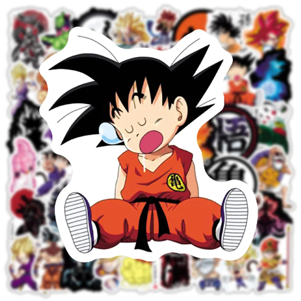 

10/30/50/100pcs Funny Cartoon Dragon Ball Anime Stickers Skateboard Laptop Car Phone Luggage Waterproof Sticker Decal Kid Toy