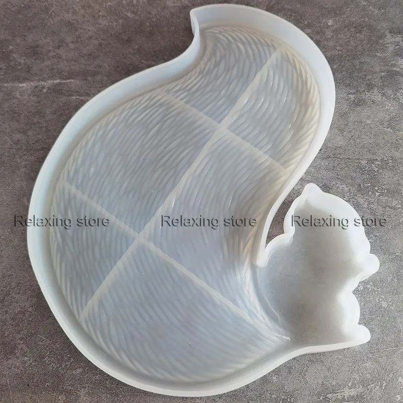 Милая белка бетонный поддон силиконовая форма для цемента лоток хранения