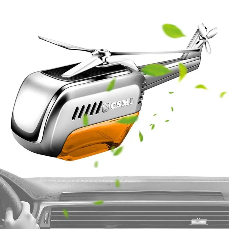 

Car Diffuser Air Freshener Helicopter Shape Solar Powered Air Freshener Aromatherapy Ornament Car Accessories Creative Car