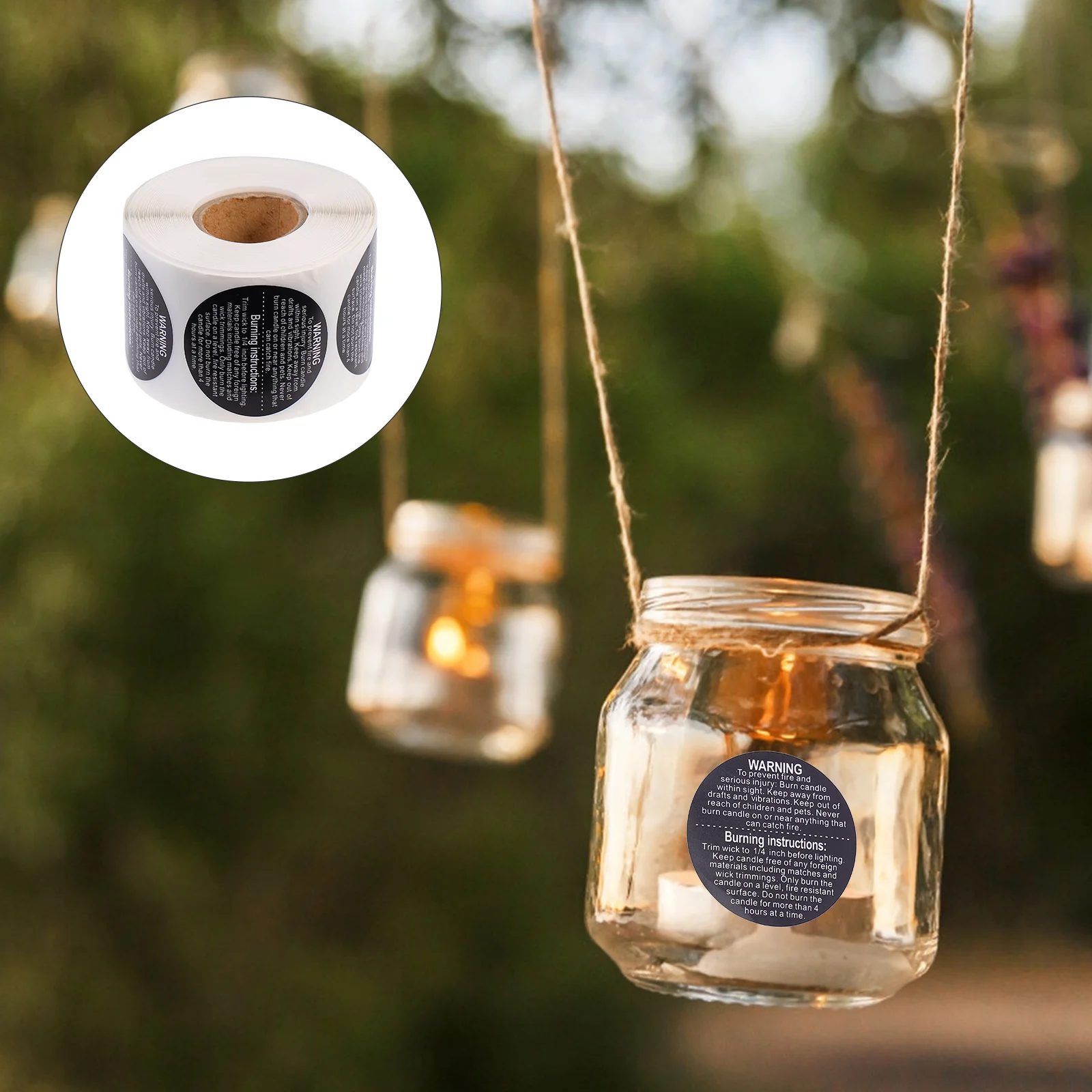 

500 Pcs Removable Jar Decal Wax Melt Labels Canning Jars Alert Stickers Container Warning Safety