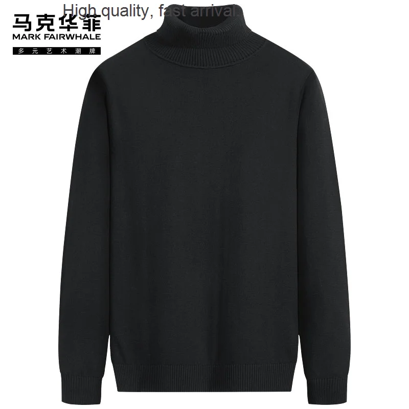 of [No Sense Restraint] Men's Turtleneck Sweater Autumn and Winter New Half Turtleneck Men's Knitted knitted sweater
