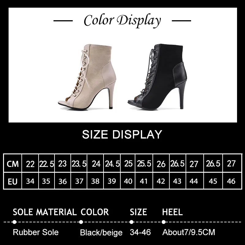 SWDZM Sexy stiletto Women Latin Dance Shoes High Heels Boots Women's Dancing Shoes Salsa Dance Boots Ballroom Spring/Autumn