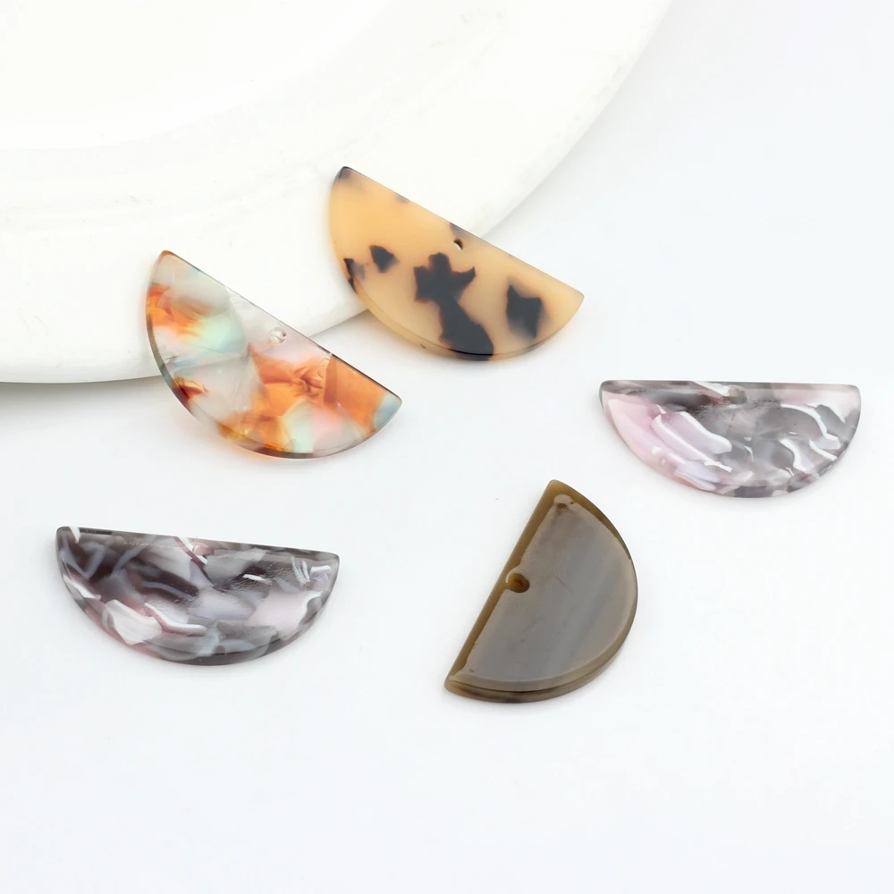 

6 шт./партия, полукруглые подвески из акриловой смолы