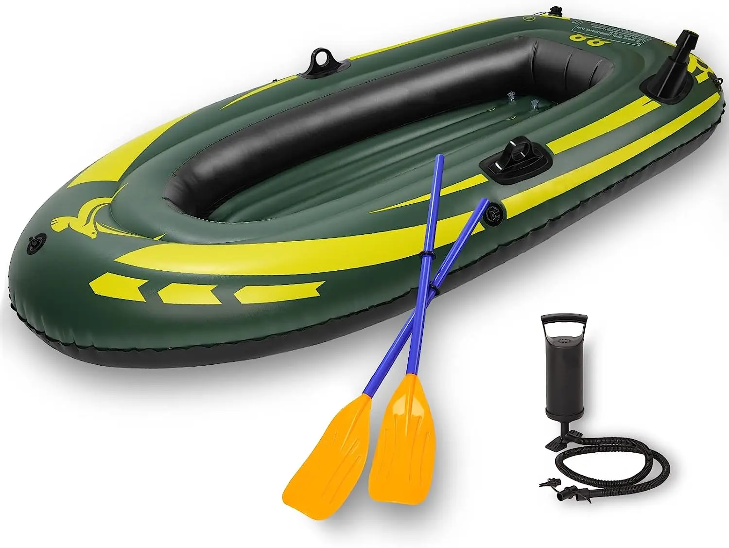 

Inflatable Boat Series,raft Inflatable Kayak, Fishing Boat Kayak,3-4 Person Boat with Aluminum Oars, Cushion, Rope,Repair Patch