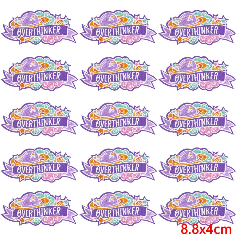 10 шт./партия нашивки с вышивкой надписью