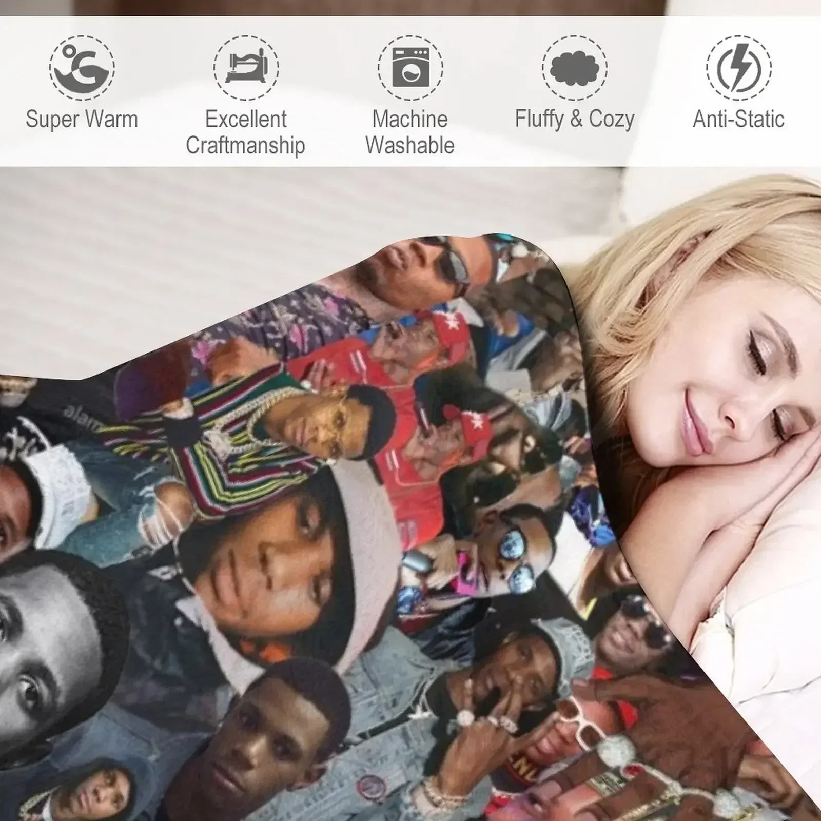 A Boogie Wit Da Толстовка с коллажем Пледы Постельное белье Утяжеленные гигантские