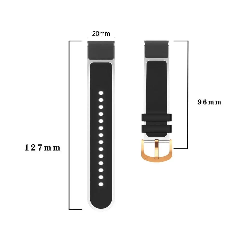 Силиконовый ремешок для часов модный сменный силиконовый с петлей регулируемый