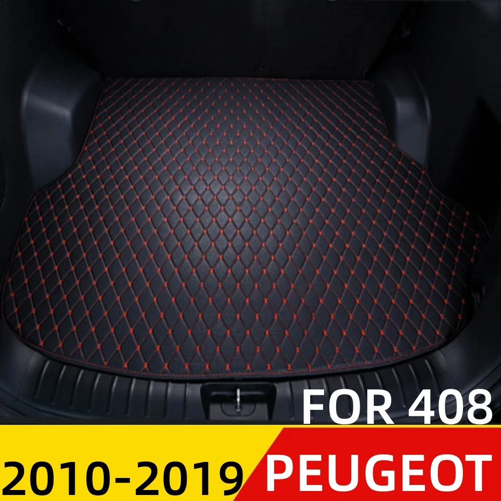 

Car Trunk Mat For Peugeot 408 2010-2019 All Weather XPE Flat Side Rear Cargo Cover Carpet Liner AUTO Tail Parts Boot Luggage Pad