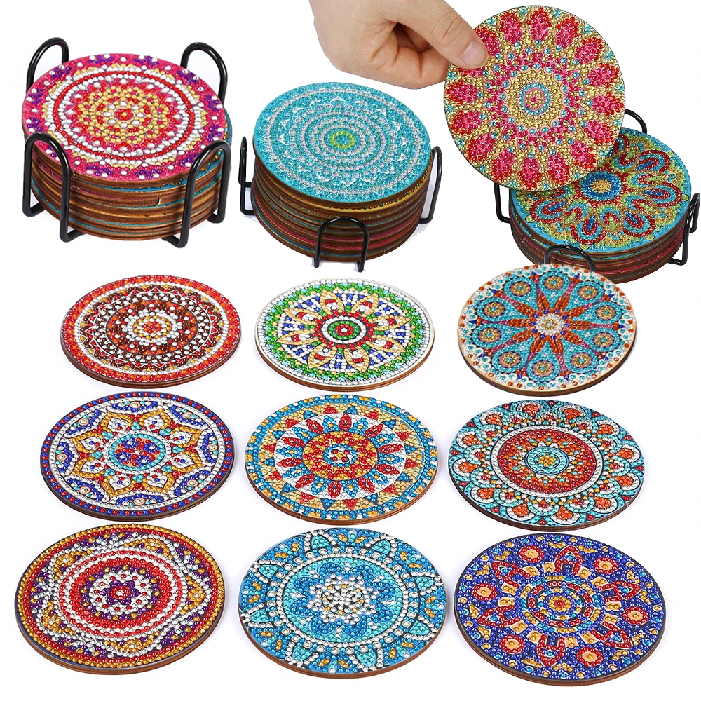 

8 шт./набор, антискользящие салфетки с рисунком