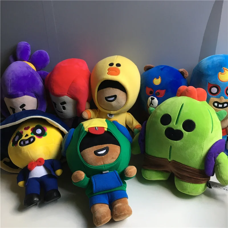 

25cm Supercell Brawl Stars Leon Spike Plush Toys Cotton Pillow Dolls Game Characters Game Peripherals Gifts for Children