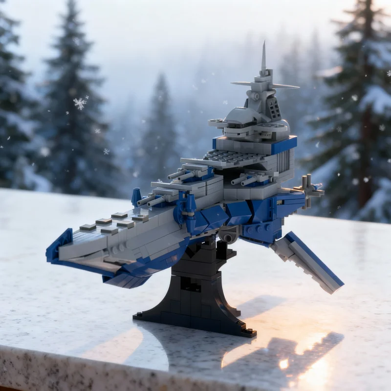 Фото Набор строительных блоков MOC Skies Arcadia The Delphinus Games, 771 деталь, архитектурная модель, игрушка, рождественский подарок, креативная идея для детей, для сборки №1
