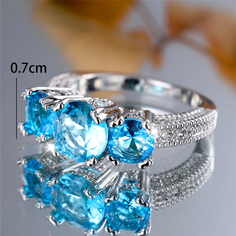 Женское Обручальное кольцо с цирконом винтажное обручальное серебряного цвета