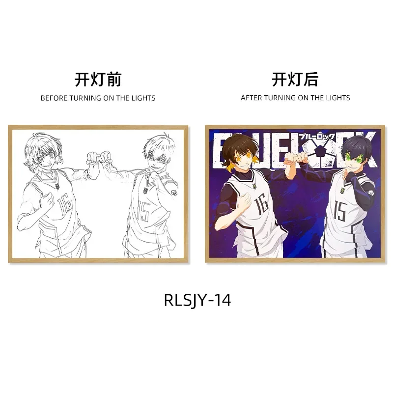 Световые картины серии BLUE LOCK декоративные украшения ночные огни креативные