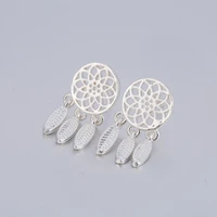 silver tassel dangle earrings simple bohemian ear jewelry for women