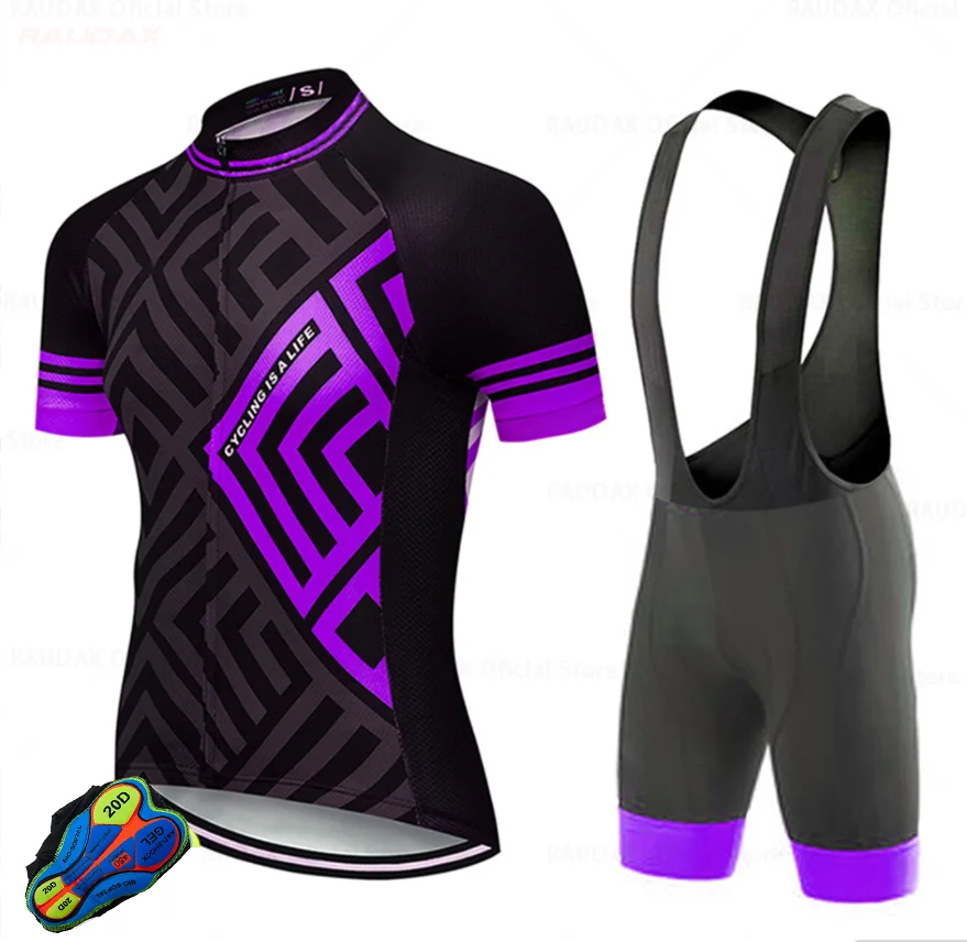 

customize Team cycling Suit Men Short Sleeve Jersey With Bib Shorts Breathable Gel Pad Bottom Riding Suits