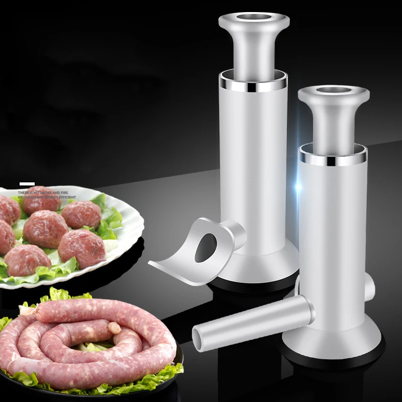 

Sausage Maker Stainless Steel Sausage Stuffer Homemade Kitchen Dining Meat Tool Dual Use Syringe Meatball Filler Accessories